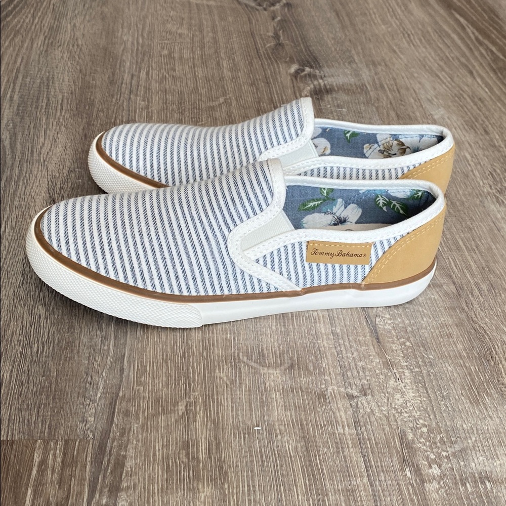 Tommy Bahama Striped Slip-On Loafers